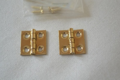 '' Solid Polished Brass Hinges (pair)